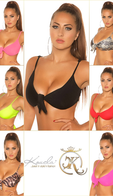 MIX IT!!bikini top with removable pads Leopard